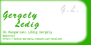 gergely ledig business card