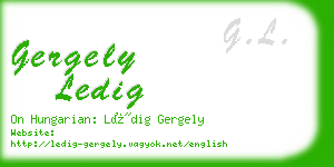 gergely ledig business card